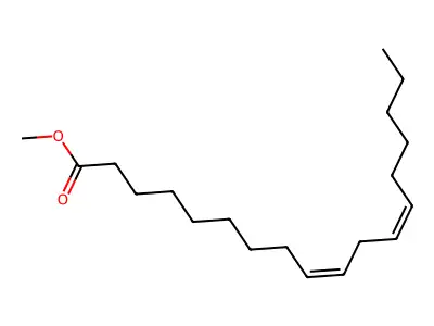 Methyl 9,12-octadecadienoate structure