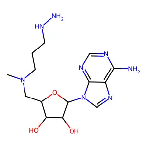 5'-deoxy-5'-(N-methyl-N-(3-hydrazinopropyl)amino)adenosine structure
