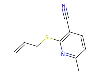 6-Methyl-2-(2-propen-1-ylthio)-3-pyridinecarbonitrile structure