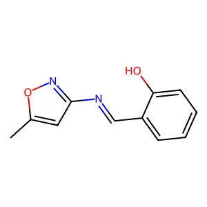 Phenol, 2-[[(5-methyl-3-isoxazolyl)imino]methyl]- structure