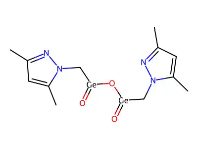 1H-Pyrazole, 1,1'-(1,3-dioxo-1,3-digermoxanediyl)bis(methylene)bis(3,5-dimethyl- structure