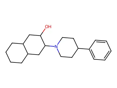3-(4-Phenylpiperidin-1-yl)-1,2,3,4,4a,5,6,7,8,8a-decahydronaphthalen-2-ol structure