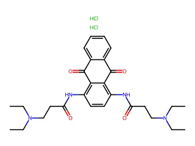 Propanamide, N,N'-(9,10-dihydro-9,10-dioxo-1,4-anthracenediyl)bis(3-(diethylamino)-, dihydrochloride structure
