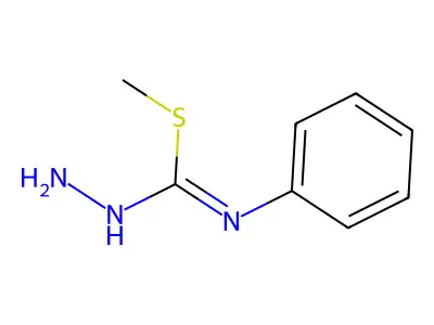 Hydrazinecarboximidothioic acid, N-phenyl-, methyl ester structure