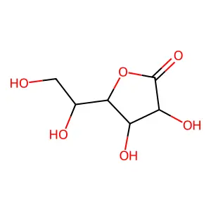 5-(1,2-Dihydroxy-ethyl)-3,4-dihydroxy-dihydro-furan-2-one structure