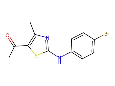 1-[2-(4-Bromoanilino)-4-methyl-1,3-thiazol-5-yl]ethanone structure