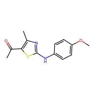 Ethanone, 1-[2-[(4-methoxyphenyl)amino]-4-methyl-5-thiazolyl]- structure