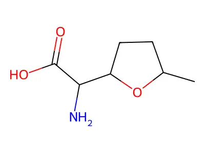 Heptonic acid, 2-amino-3,6-anhydro-2,4,5,7-tetradeoxy- structure