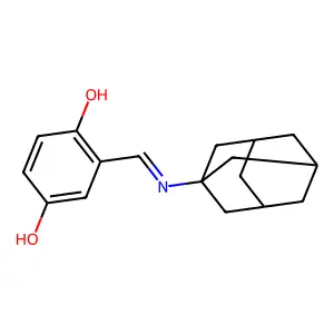 1-(2,5-Dihydroxybenzylidene)aminoadamantane structure