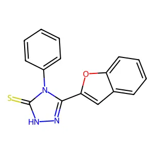 5-(2-Benzofuryl)-4-phenyl-1,2,4-triazole-3-thiol structure