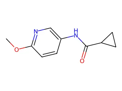 N-(6-methoxypyridin-3-yl)cyclopropanecarboxamide structure