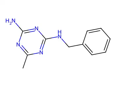 1,3,5-Triazine-2,4-diamine, 6-methyl-N-(phenylmethyl)- structure