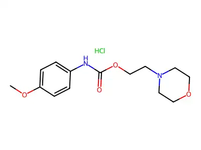 2-(4-Morpholinyl)ethyl (3-methoxyphenyl)carbamate monohydrochloride structure