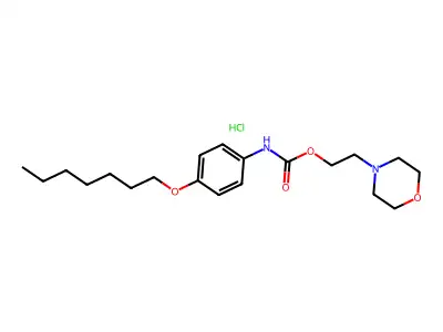 2-(Morpholino)ethyl (4-(heptyloxy)phenyl)carbamate monohydrochloride structure