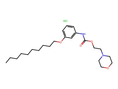 2-Morpholinoethyl (3-(decyloxy)phenyl)carbamate monohydrochloride structure