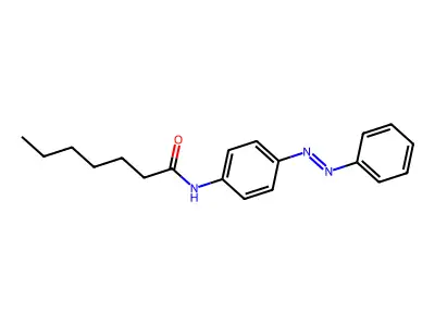 Heptanamide, N-[4-[(1E)-2-phenyldiazenyl]phenyl]- structure