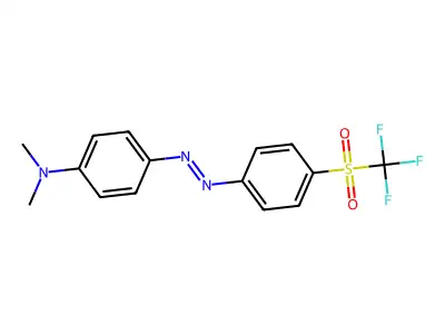 N,N-Dimethyl-4-{[4-(trifluoromethanesulfonyl)phenyl]diazenyl}aniline structure