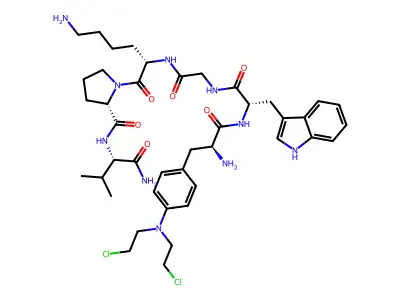 H-Mel-Trp-Gly-Lys-Pro-Val-NH2 structure