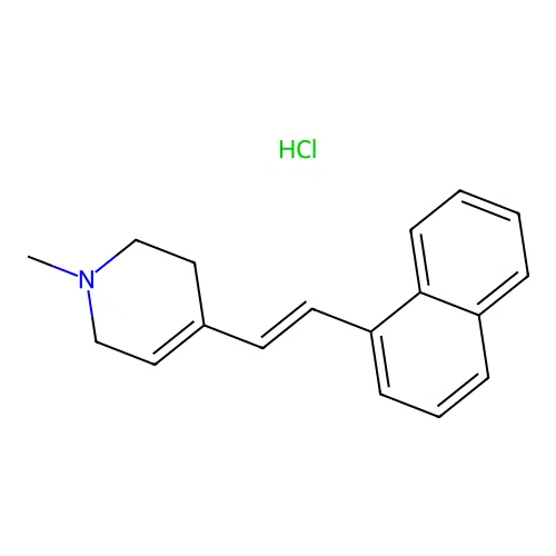 1-Methyl-4-(1-naphthylvinyl)-1,2,3,6-tetrahydropyridine hydrochloride structure