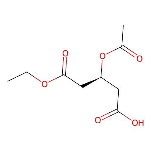 (3S)-3-acetyloxy-5-ethoxy-5-oxopentanoic acid structure
