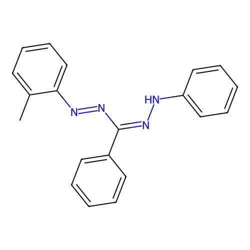 3,5-Diphenyl-1-(o-tolyl)formazan structure