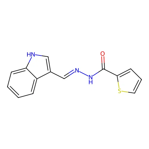 N-(1H-indol-3-ylmethylideneamino)thiophene-2-carboxamide structure