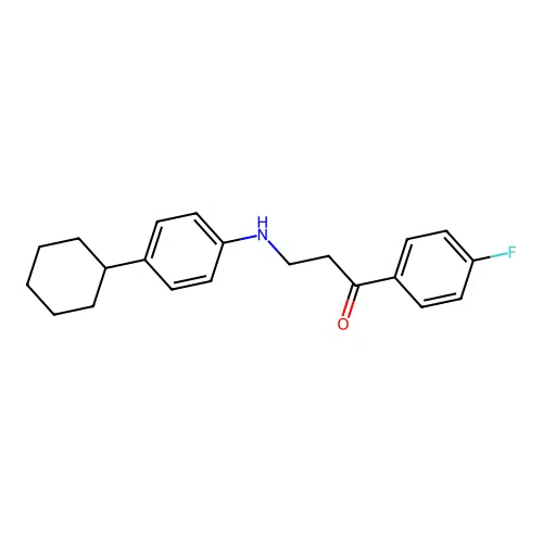 3-(4-Cyclohexylanilino)-1-(4-fluorophenyl)-1-propanone structure