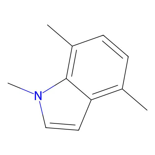 1,4,7-trimethyl-1H-indole structure
