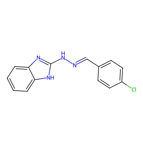 4-chlorobenzaldehyde 1H-benzimidazol-2-ylhydrazone structure