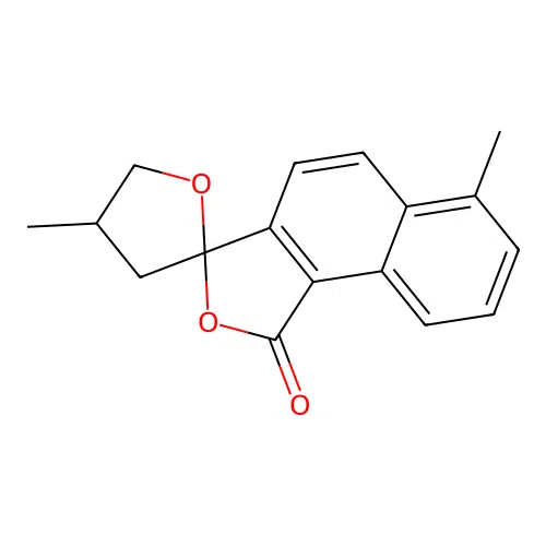 4',6-Dimethylspiro[benzo[g][2]benzofuran-3,2'-oxolane]-1-one structure