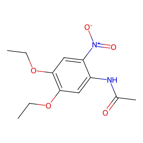 N-(4,5-diethoxy-2-nitrophenyl)acetamide structure
