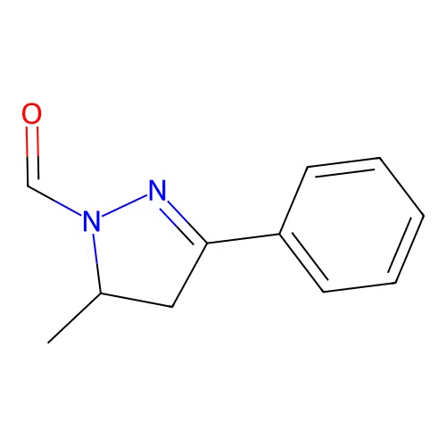 5-methyl-3-phenyl-4,5-dihydro-1H-pyrazole-1-carbaldehyde structure