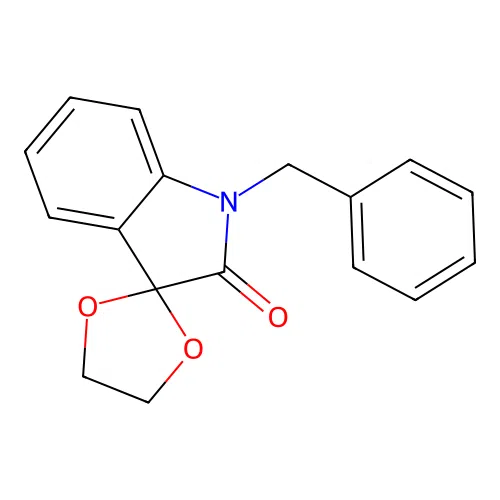1'-benzylspiro[1,3-dioxolane-2,3'-indol]-2'(1'H)-one structure