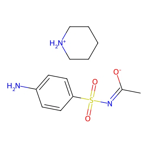 N-(4-Aminobenzene-1-sulfonyl)ethanimidic acid--piperidine (1/1) structure