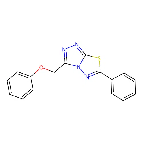 3-(Phenoxymethyl)-6-phenyl-[1,2,4]triazolo[3,4-b][1,3,4]thiadiazole structure