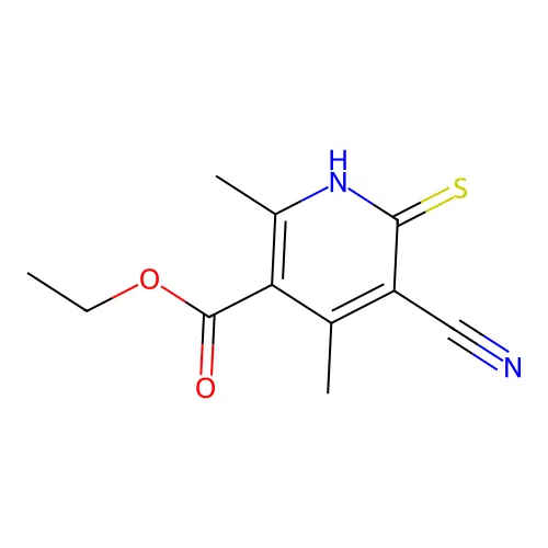 Ethyl 5-cyano-2,4-dimethyl-6-thioxo-1,6-dihydro-3-pyridinecarboxylate structure