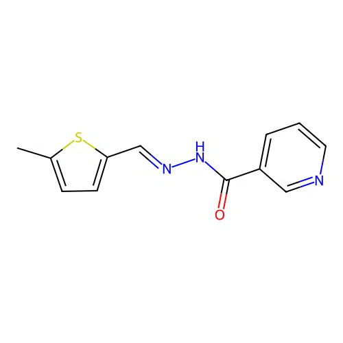 (E)-N'-((5-methylthiophen-2-yl)methylene)nicotinohydrazide structure
