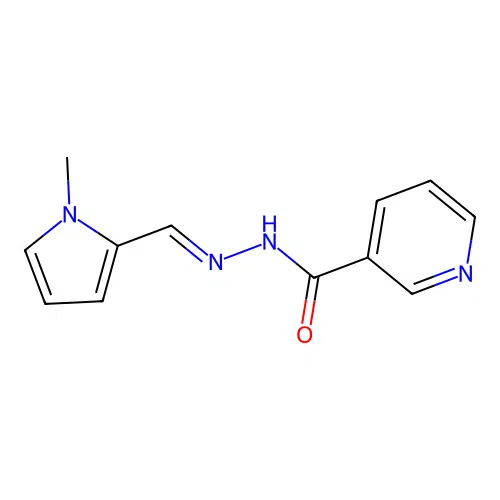 N'-[(E)-(1-methyl-1H-pyrrol-2-yl)methylidene]pyridine-3-carbohydrazide structure