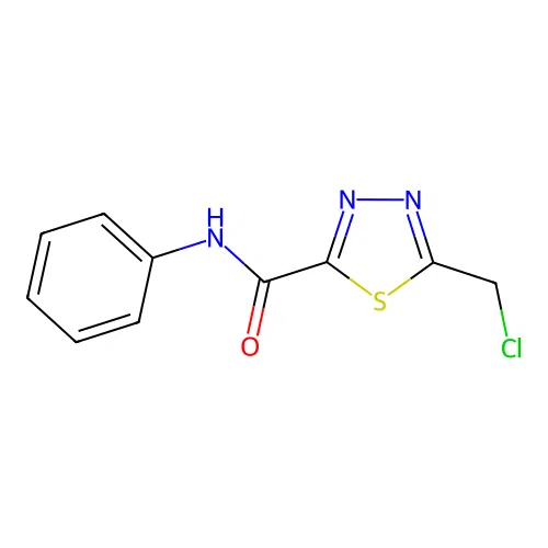 5-(chloromethyl)-N-phenyl-1,3,4-thiadiazole-2-carboxamide structure