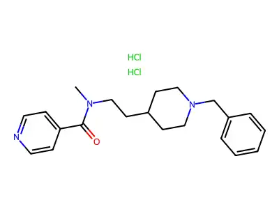 4-Pyridinecarboxamide, N-methyl-N-(2-(1-(phenylmethyl)-4-piperidinyl)ethyl)-, dihydrochloride structure
