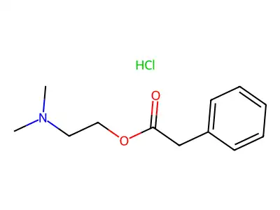 Benzeneacetic acid, 2-(dimethylamino)ethyl ester, hydrochloride structure