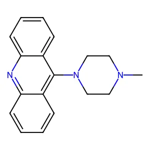Acridine, 9-(4-methyl-1-piperazinyl)- structure