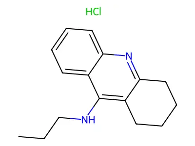 9-Acridinamine, 1,2,3,4-tetrahydro-N-propyl-, monohydrochloride structure