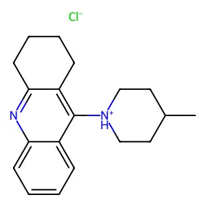 9-(4-Methylpiperidin-1-yl)-1,2,3,4-tetrahydroacridine--hydrogen chloride (1/1) structure