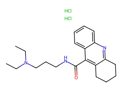 Acridine-9-carboxamide, 1,2,3,4-tetrahydro-N-(3-(diethylamino)propyl)-, dihydrochloride structure