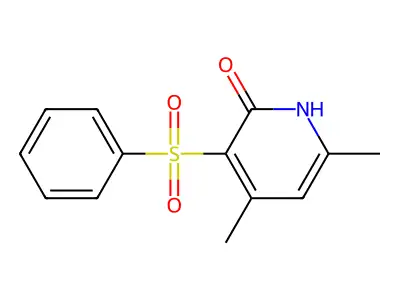 4,6-dimethyl-3-(phenylsulfonyl)-2(1H)-pyridinone structure
