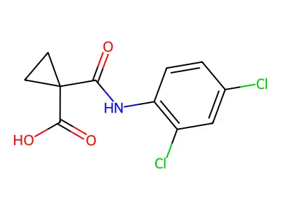 2-[(2,4-Dichlorophenyl)carbamoyl]cyclopropane-1-carboxylic acid structure