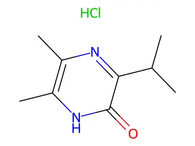 2(1H)-Pyrazinone, 5,6-dimethyl-3-(1-methylethyl)-, monohydrochloride structure