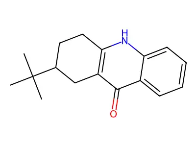 2-tert-butyl-1,3,4,10-tetrahydroacridin-9(2H)-one structure