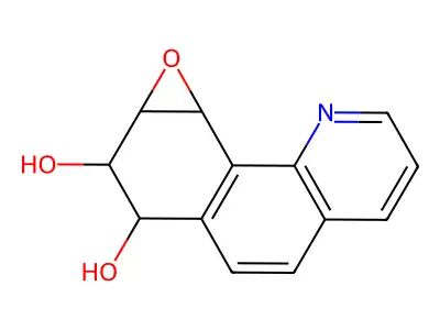Anti-benzo[H]quinoline-7,8-diol-9,10-epoxide structure
